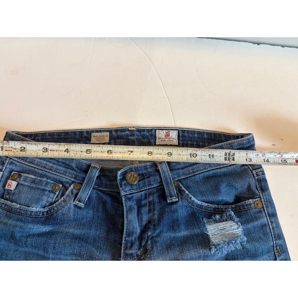 Adriano Goldschmeid Stilt Roll Up Jeans Cut Off Shorts Distressed, 24 - Picture 4 of 7